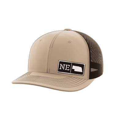 Nebraska Homegrown Hats Hat Greater Half Khaki/Coffee Black Leatherette Nebraska